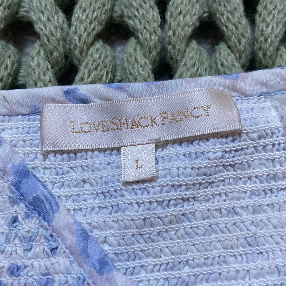 Loveshackfancy Large Multi Ruffle Blue Purple Flo… - image 2